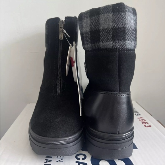Pajar Heritage Patch Boot Black Leather Waterproof Ice Grip Sheepskin $450 5B 6B - Picture 13 of 14
